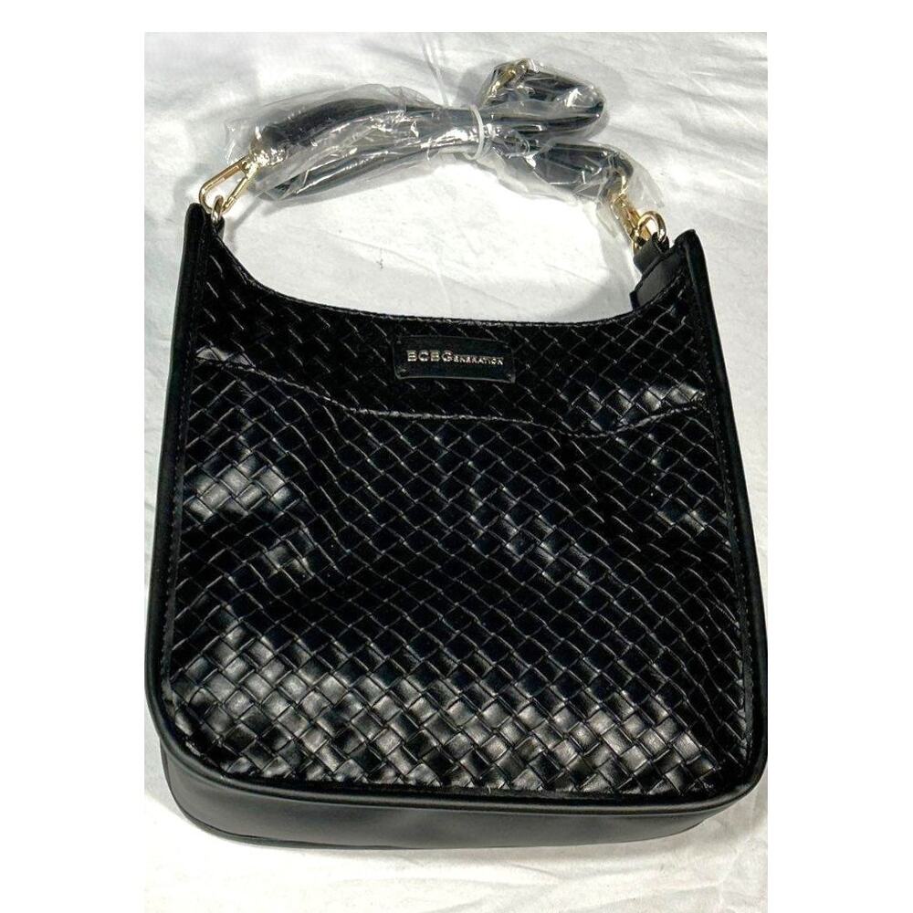 BCBGeneration 3-Piece Faux Weave Hobo Crossbody Bag Gift Set - Picture 5 of 11